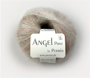 Angel by permin silk mohair - beige meleret